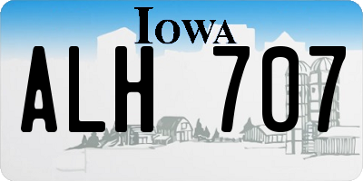 IA license plate ALH707