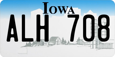 IA license plate ALH708
