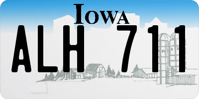 IA license plate ALH711