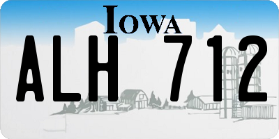IA license plate ALH712