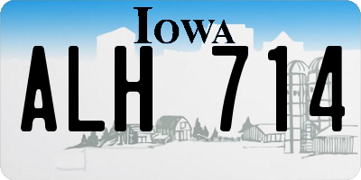 IA license plate ALH714