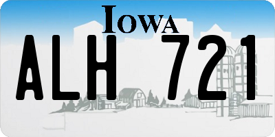 IA license plate ALH721