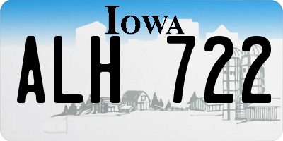 IA license plate ALH722