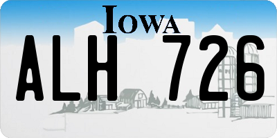 IA license plate ALH726