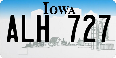 IA license plate ALH727