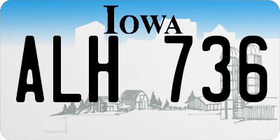 IA license plate ALH736
