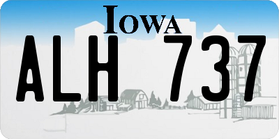 IA license plate ALH737