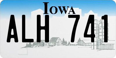 IA license plate ALH741