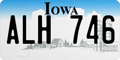 IA license plate ALH746