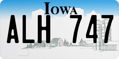 IA license plate ALH747