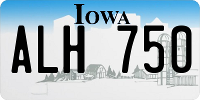 IA license plate ALH750