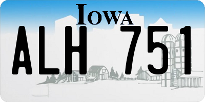 IA license plate ALH751
