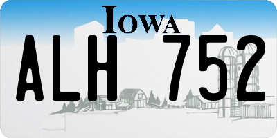IA license plate ALH752