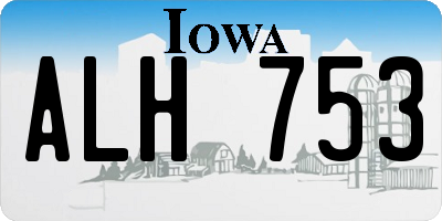IA license plate ALH753