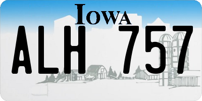 IA license plate ALH757