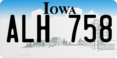 IA license plate ALH758
