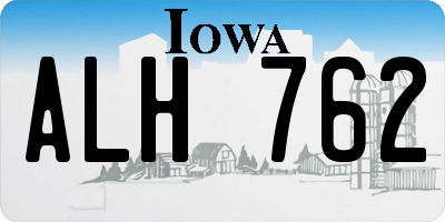 IA license plate ALH762