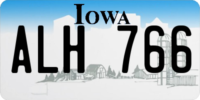 IA license plate ALH766
