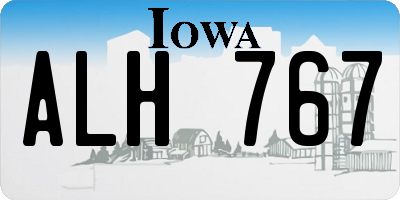 IA license plate ALH767