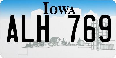IA license plate ALH769
