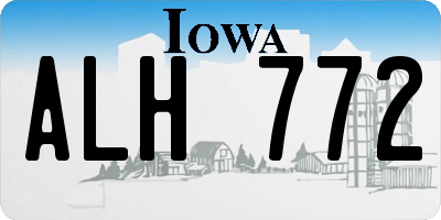 IA license plate ALH772