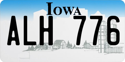 IA license plate ALH776