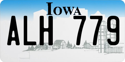 IA license plate ALH779