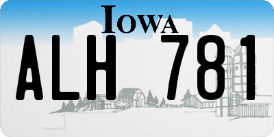 IA license plate ALH781