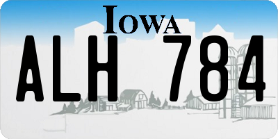 IA license plate ALH784