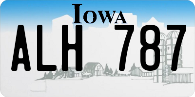 IA license plate ALH787