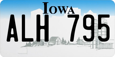 IA license plate ALH795