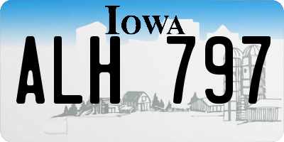 IA license plate ALH797