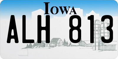 IA license plate ALH813