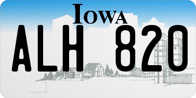 IA license plate ALH820