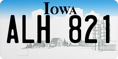 IA license plate ALH821