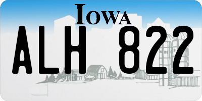 IA license plate ALH822