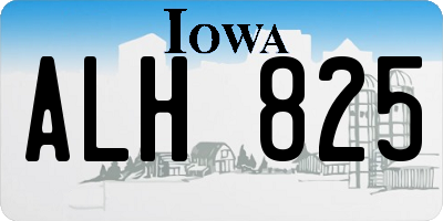 IA license plate ALH825