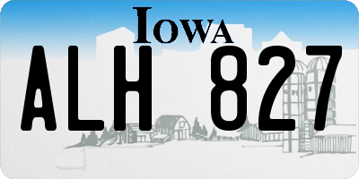 IA license plate ALH827