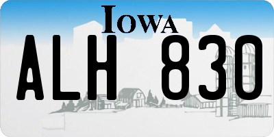 IA license plate ALH830