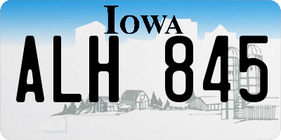 IA license plate ALH845