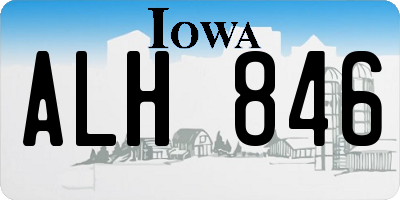 IA license plate ALH846