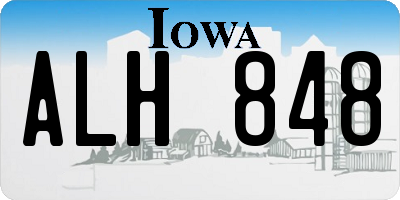 IA license plate ALH848