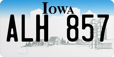 IA license plate ALH857