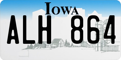 IA license plate ALH864