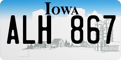 IA license plate ALH867