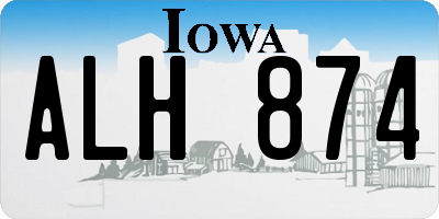 IA license plate ALH874