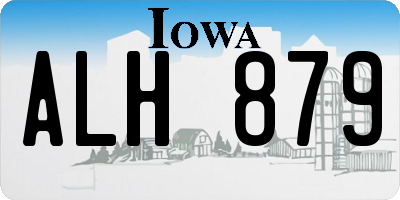 IA license plate ALH879