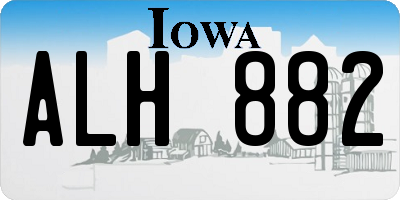 IA license plate ALH882