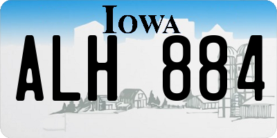 IA license plate ALH884