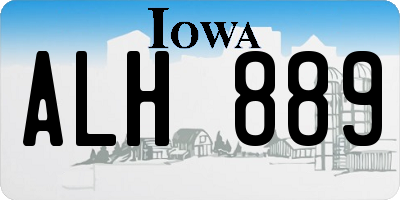 IA license plate ALH889